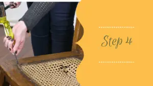 How to Recane a Chair Seat Step 4